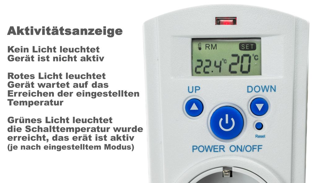 Termostat gniazdkowy ST-35 digi max. 3500W 5-30°C Zdjęcie produktu 