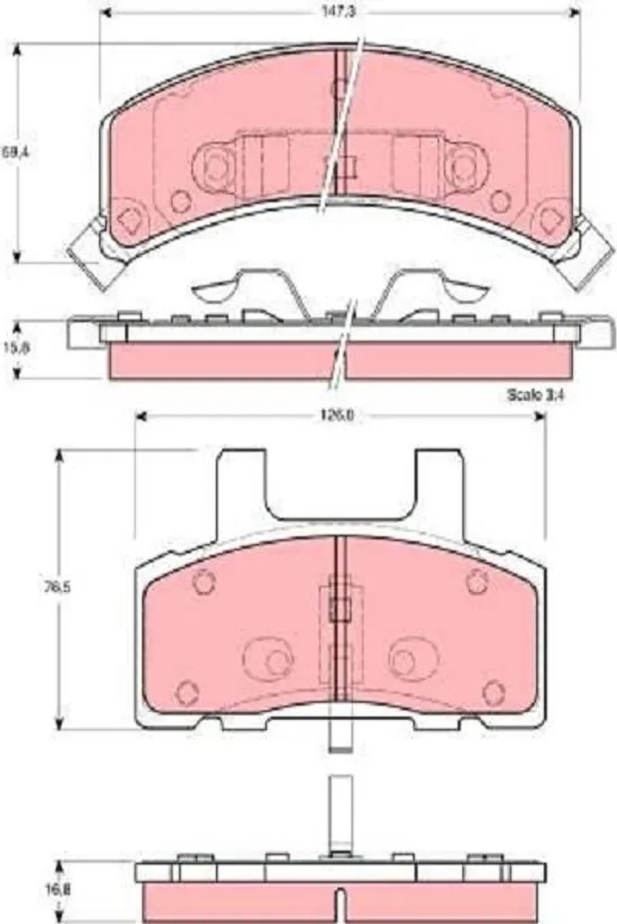 Plaquettes de frein arrière TRW GDB1273 pour entretien voiture berline