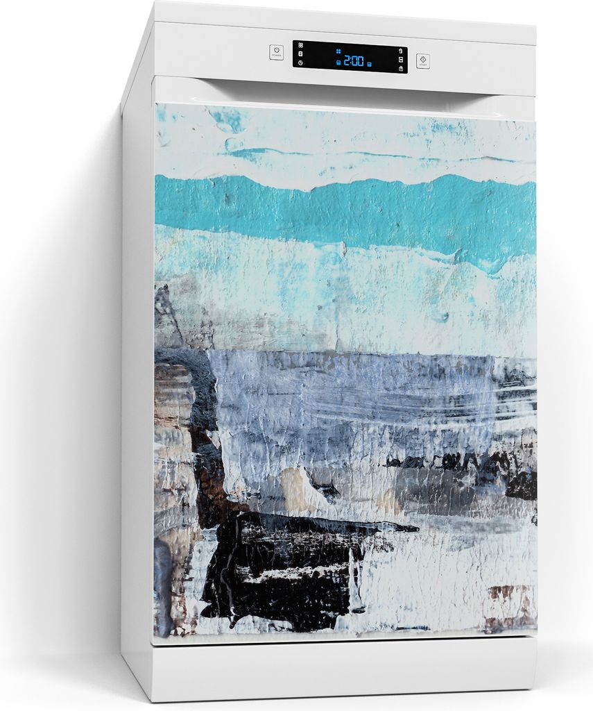DEQORI Magnetmatte Spülmaschine beschreibbar 60x80 cm 'Blaue Tiefen' Magnetfolie