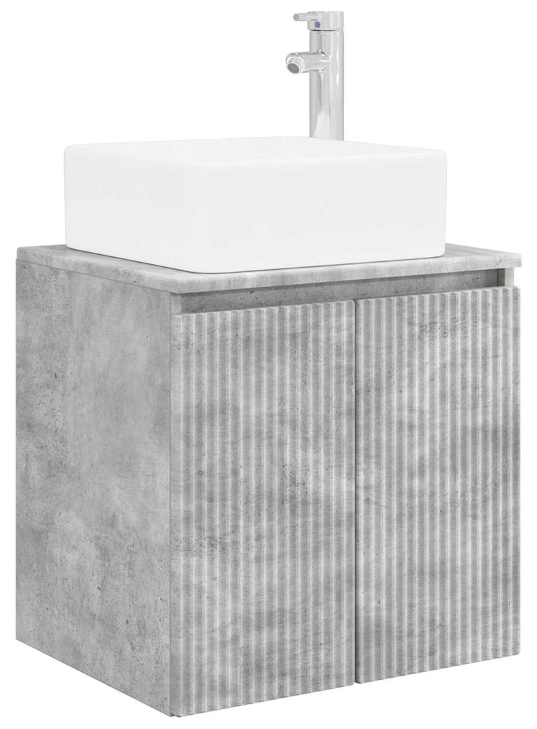 Wandmontierte Waschtisch Betongrau 49,5 x 41 x 63 cm