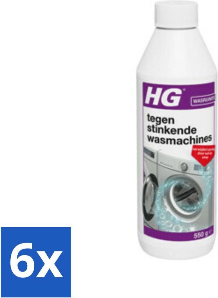 HG gegen stinkende Waschmaschinen 550 g - Vorteilspack - 6 Stücke