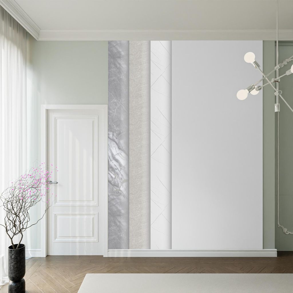 HEXIM Marmorplatten Optik 9 Stück 280x122cm Matt & Glänzend Kunststoff Innen & Außenbereich Granit Steinoptik - Design Wandverkleidung Pflegelei...