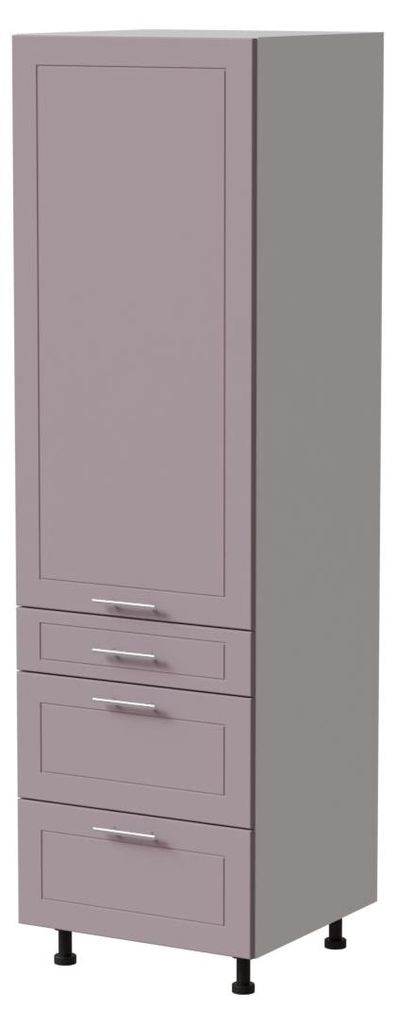 Vorratsschrank BARI 60x59x207cm lackiert Farbe & Ausführung wählbar BA-D14/DP/3,RAL 4009 pastellviolett matt,weiß