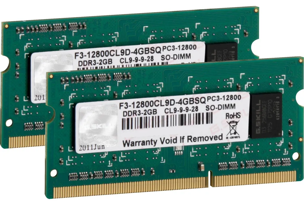 Supprimer les ralentissements PC : G.Skill 4 Go DDR3-1600 SQ SO-DIMM 2x2 Go