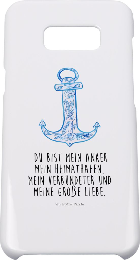 Mr. & Mrs. Panda Samsung Galaxy S8 plus Handyhülle Anker Blau - Weiß - Geschenk, Handy, Cover, Gute Laune, Hülle, Case