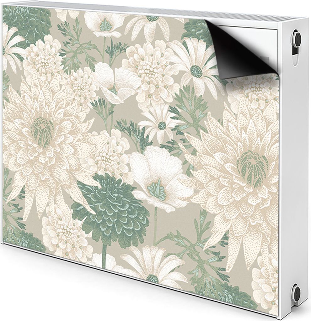 Magnet Heizkörperabdeckung Heizkörperverkleidung Verkleidung Abdeckung 110x60 cm - Frühling, Gänseblümchen