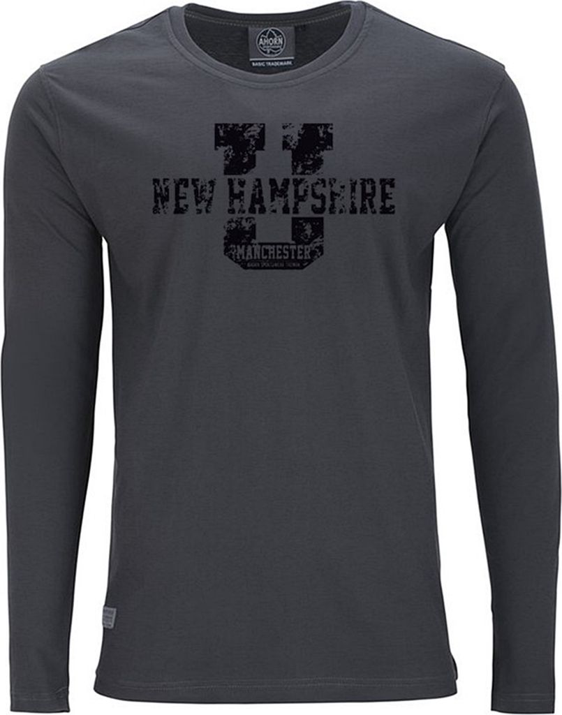 Übergrößen Longshirt New Hampshire schwarz AHORN SPORTSWEAR Produktbild 