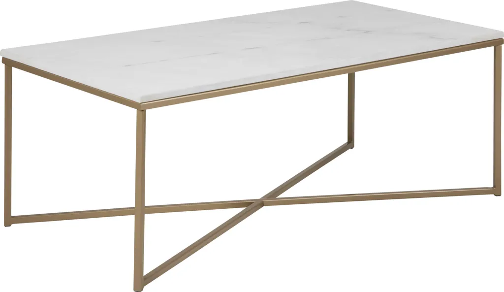 Table basse Alma 120 cm en marbre, alliage de robustesse et de style