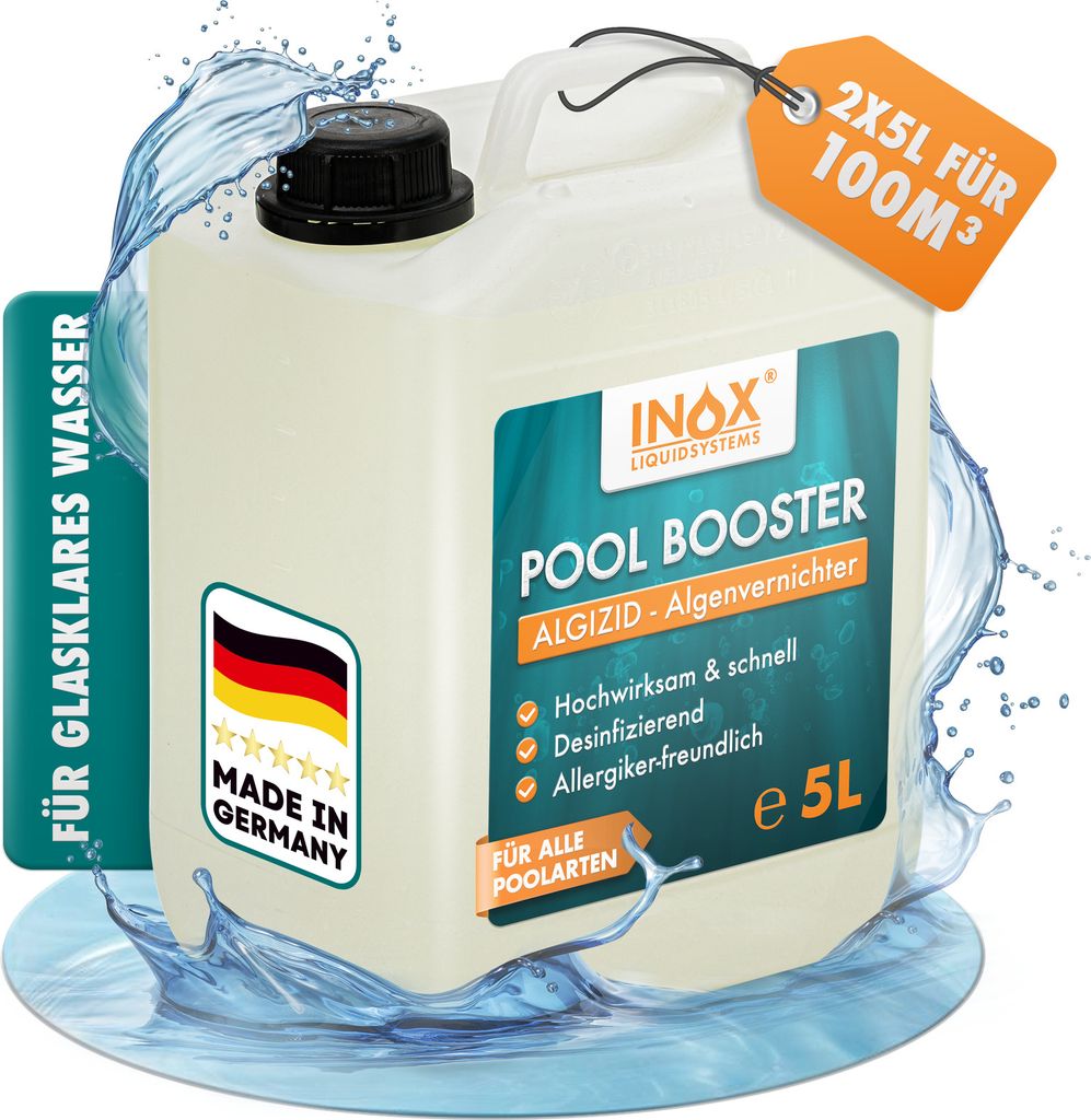 INOX® Pool Booster, 2x 5L - Pooldesinfektion Poolreiniger Produktbild 