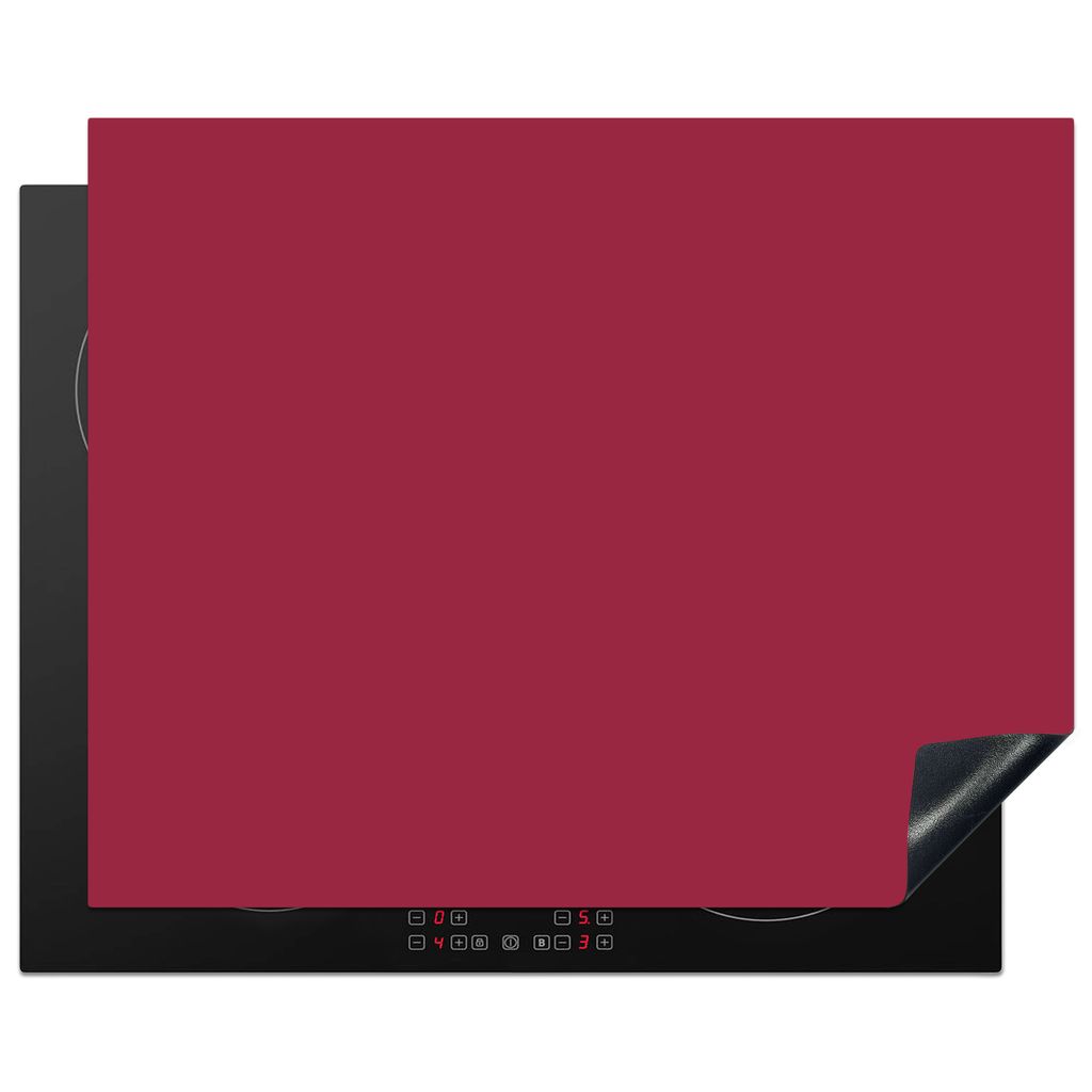 KitchenYeah Herdabdeckplatte Rot - Einfarbig , 65x52cm, Küche Deko, Glaskeramikkochfeld Herdabdeckung, Abdeckplatte fùr Kochfeld