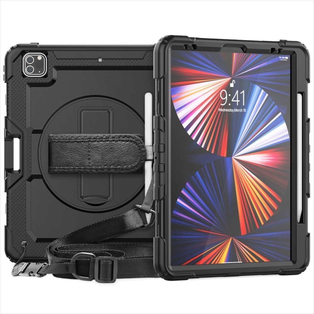 Per Apple iPad Pro 12.9 2022 2021 / 2020 Outdoor Nero Immagine del prodotto 