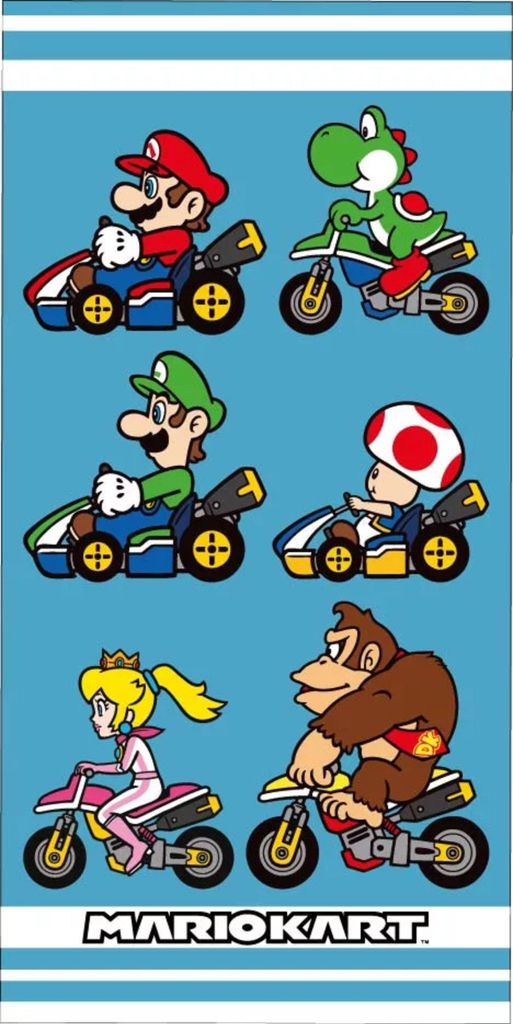 Super Mario MARIOKART Handtuch aus 100 % Baumwolle, 70 x Produktbild 