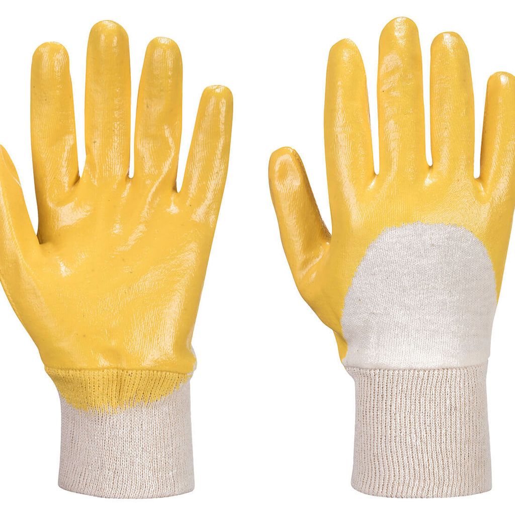 Portwest A330 Dünner Nitrilhandschuh Mit Strickbund Yellow Gr. S