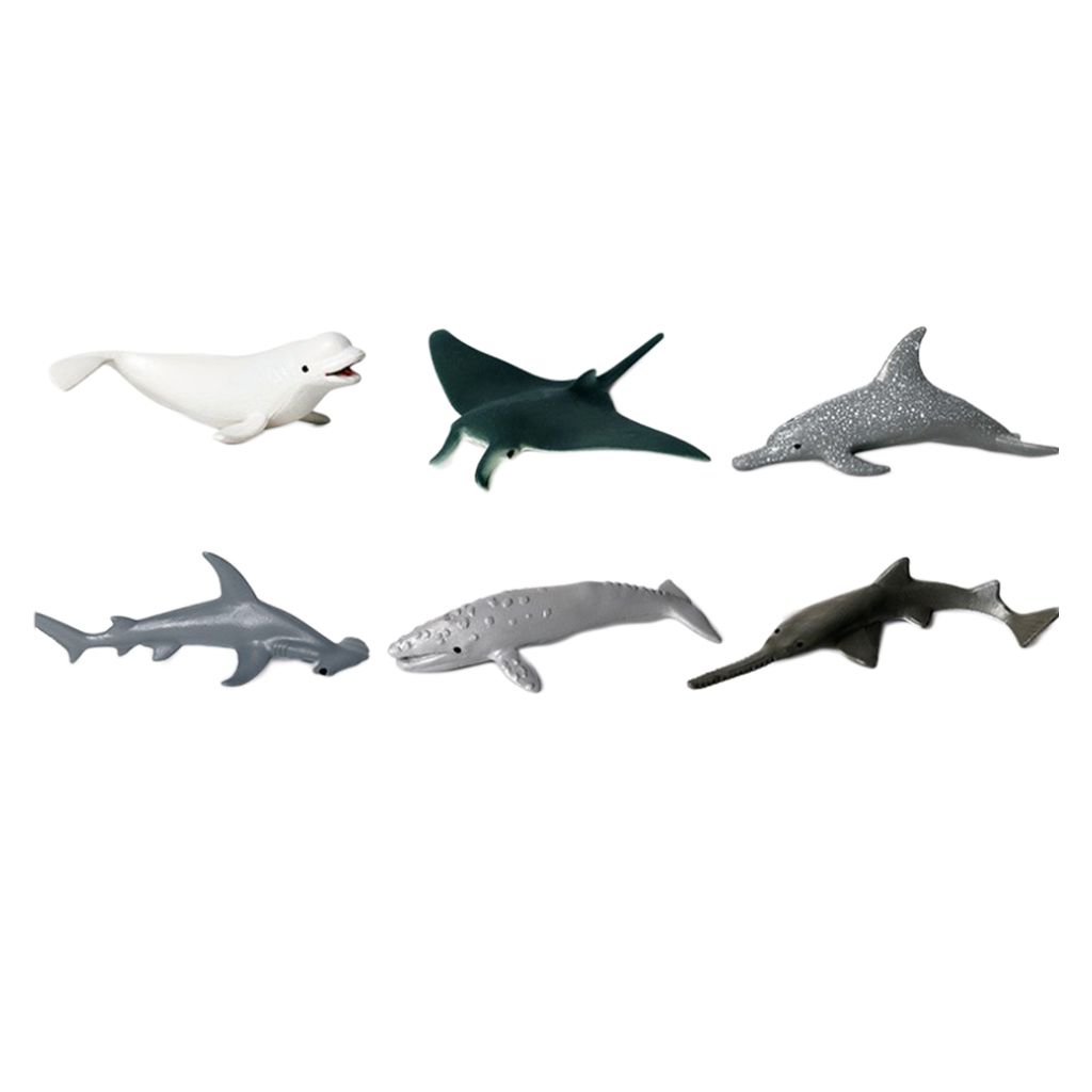 4 Stück Realistische Sea Life Tiermodell Figur Set Kinder Lernspielzeug 