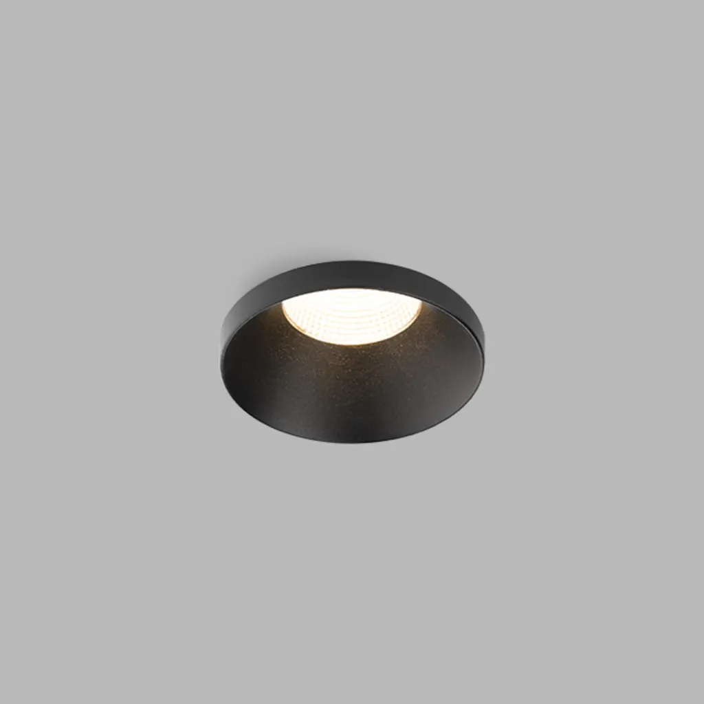 Éclairage de cuisine et couloir avec le spot LED encastré noir 9W dim