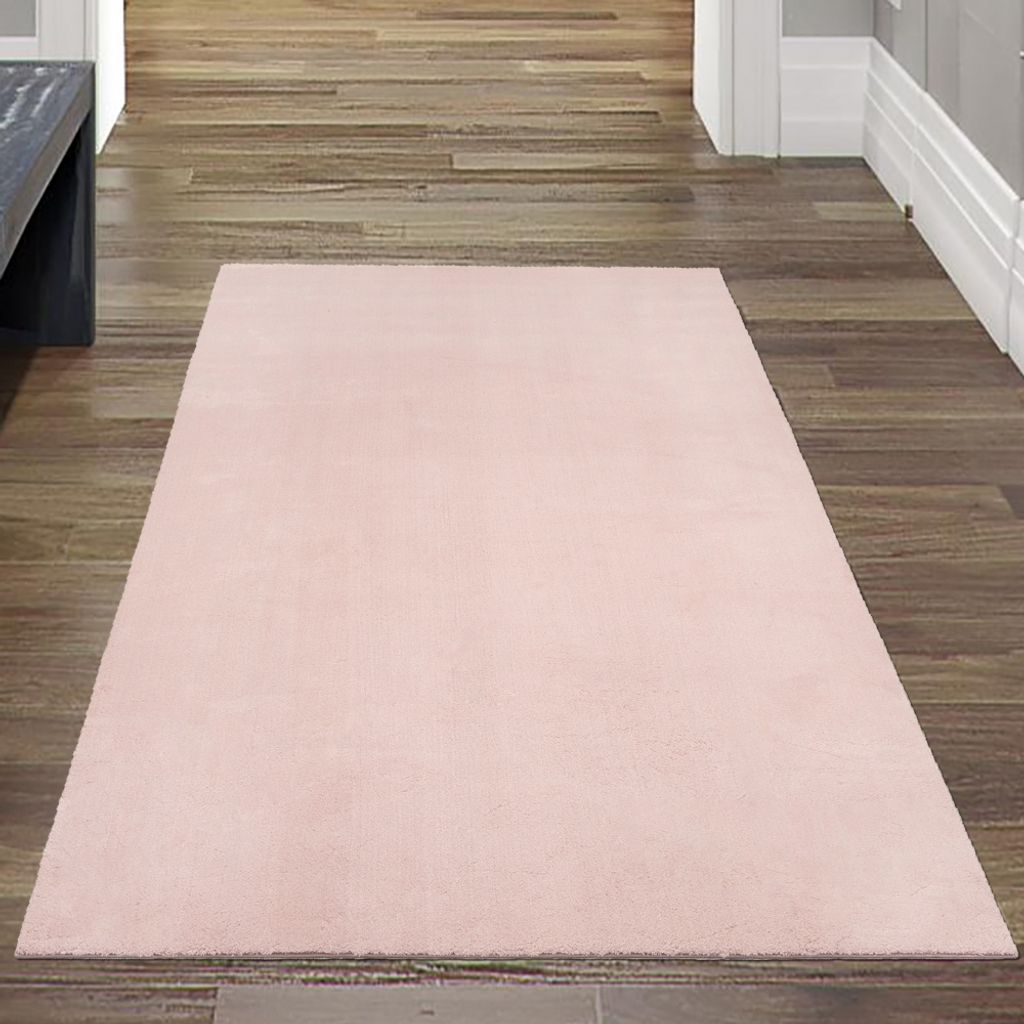 Hochflor-Teppich in Blush: Weicher Luxus für dein Zuhause! Größe - 60 x 110 cm