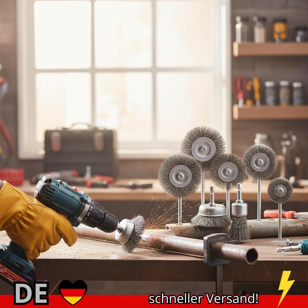Drahtbürstenrad-fbürsten-Set Drahtbürste für Bohrer 1 4 Zoll Sechskantschaft