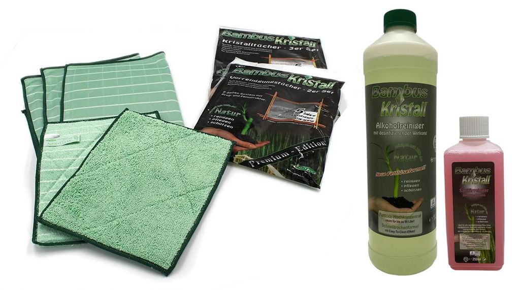 Bambus-Kristall Spezial 7er Set mit Reiniger und Geschenk Produktbild 