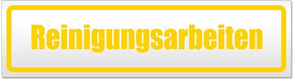 Kiwistar Reinigungsarbeiten Magnetschild Schild magnetisch - 30cm Gelb - Magnetfolie für Auto PKW Kfz