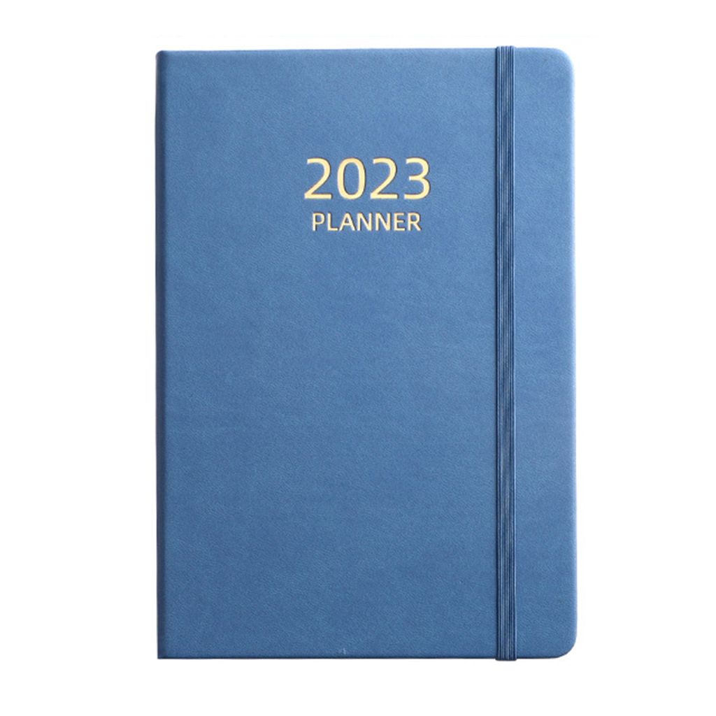 Agenda Planer langlebiges Gurt Design Smooth Writing Paper A5 Weekly Notebook für Journal-Blau