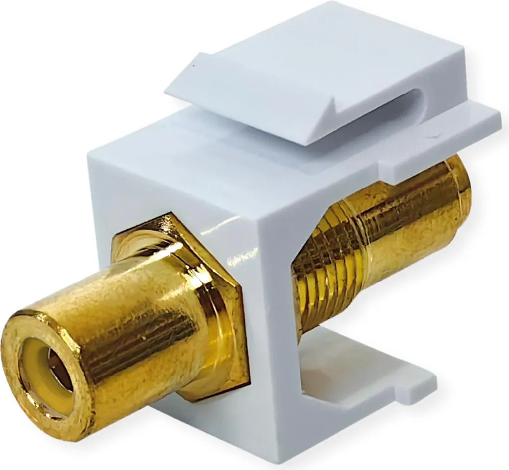 VALUE 25.99.8212 Giunto RCA Keystone | Plastica Giallo Alta Qualità