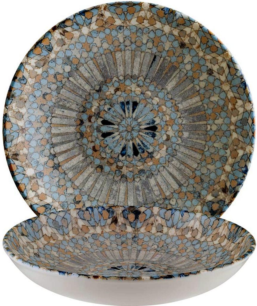 Luca Mosaic Bloom Teller tief 23cm - 6 Stück