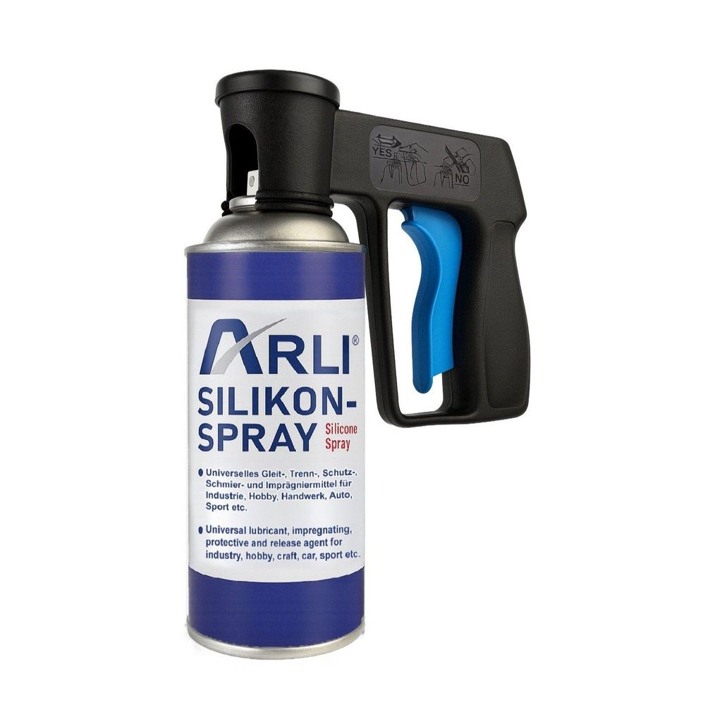 Silikon Spray 400 ml + Griff für Sprühdosen Set Gleit Trenn Schmier Schutzmittel