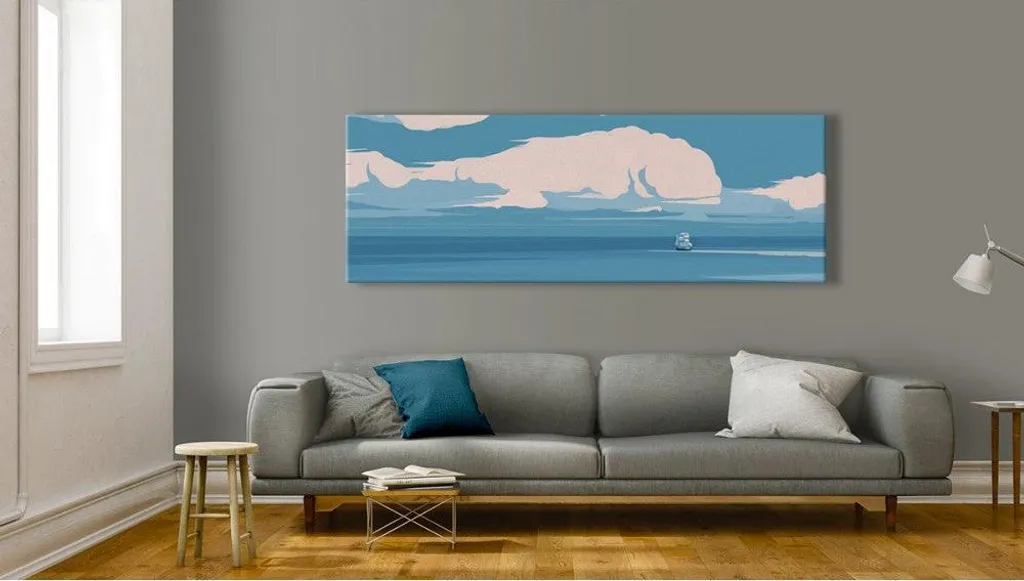Tableau Moby Dick Décoration Murale sur Toile Panoramique 140x50 cm - 3