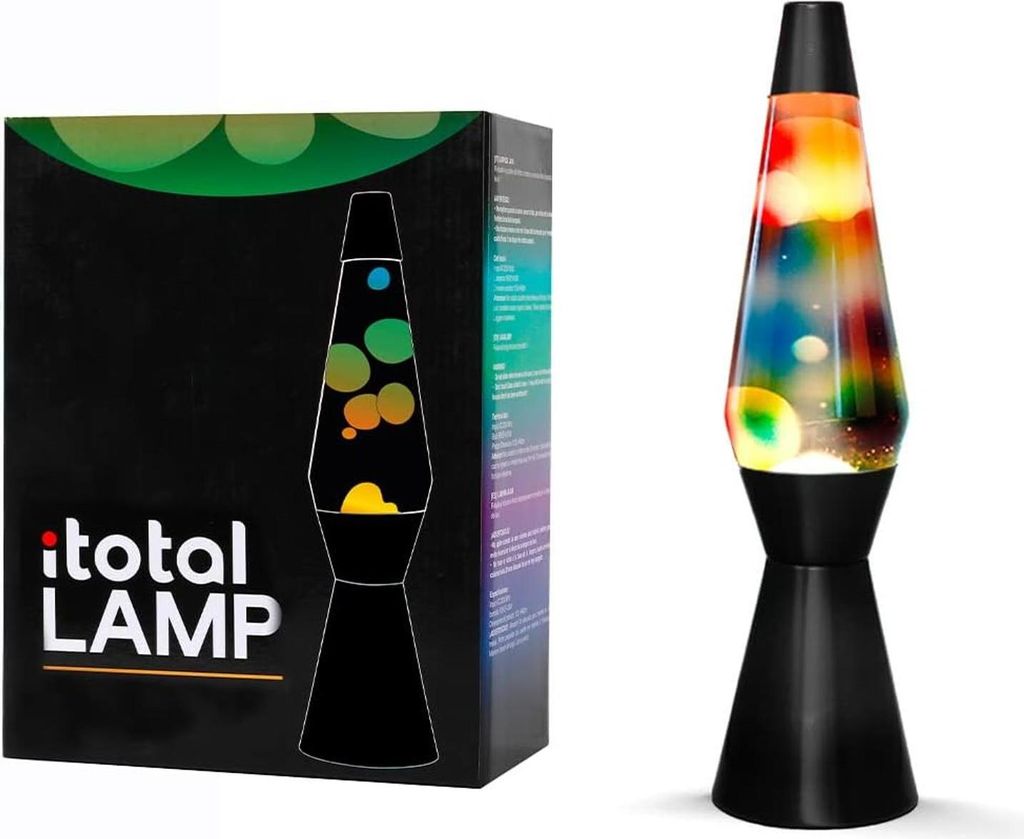 I-TOTAL® Lavalampe Magie Einzigartig Transparent Regenbogen Produktbild 