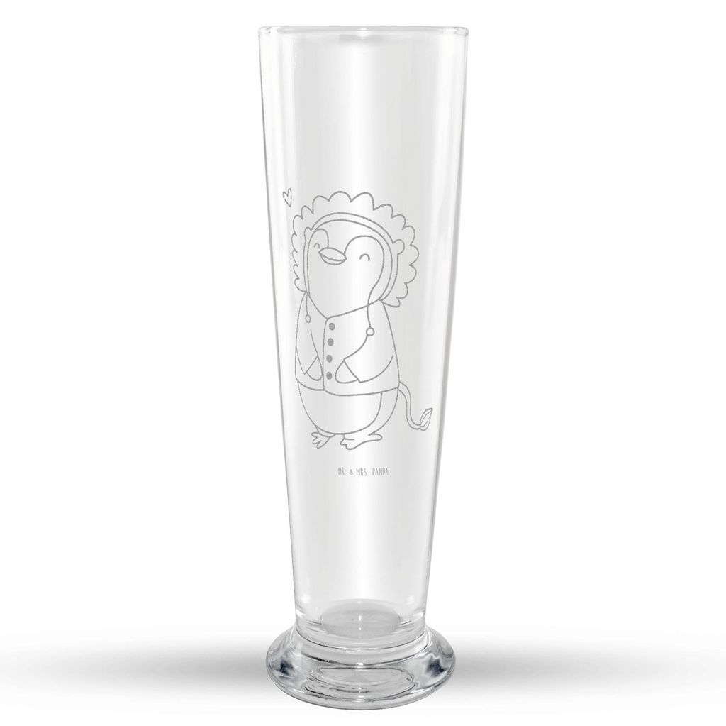 Mr. & Mrs. Panda Bierglas Löwe Astrologie - Transparent - Geschenk, Sternzeichen, Weizenbier Glas, Tierkreiszeichen, Weizen, Geburtstagsgeschenk, ...