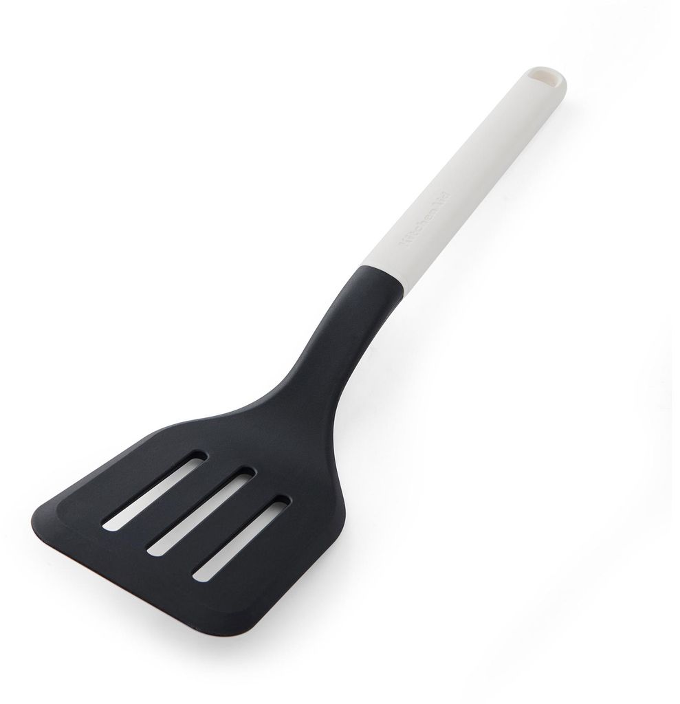 KitchenAid KHA002OHPNG Pfannenwender mit Schlitzen Porzellanweiß Hitzebeständig