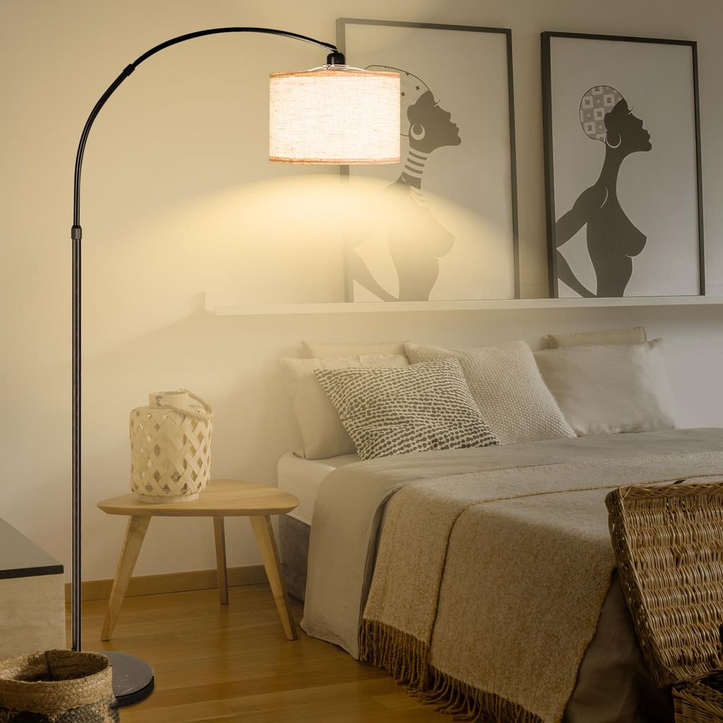 Stehlampe Dimmbar Wohnzimmer Bogenlampe LED E27 Leselampe Produktbild 