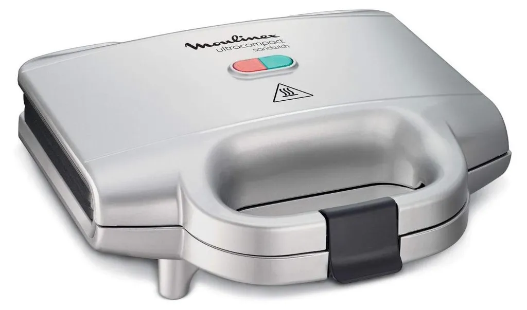 Appareil à Panini Moulinex Compact 700W Argenté Rangement Vertical