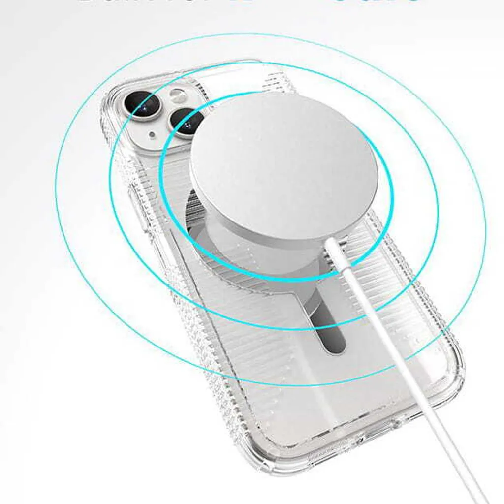 Protection iPhone 15 Speck Gemshell Grip avec MagSafe et Finition Chrome - 17