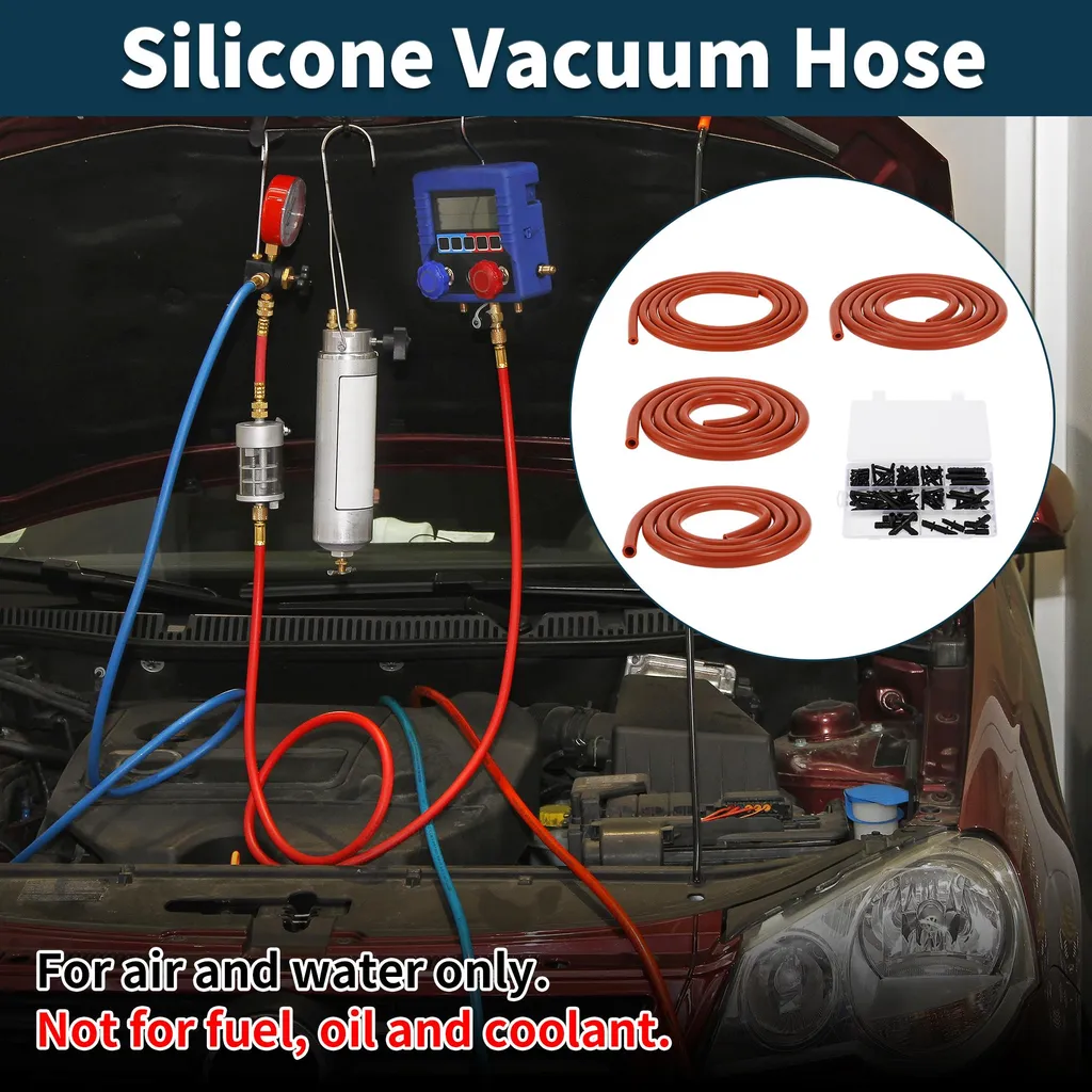 Durite de dépression en silicone rouge pour circuit d'aspiration auto