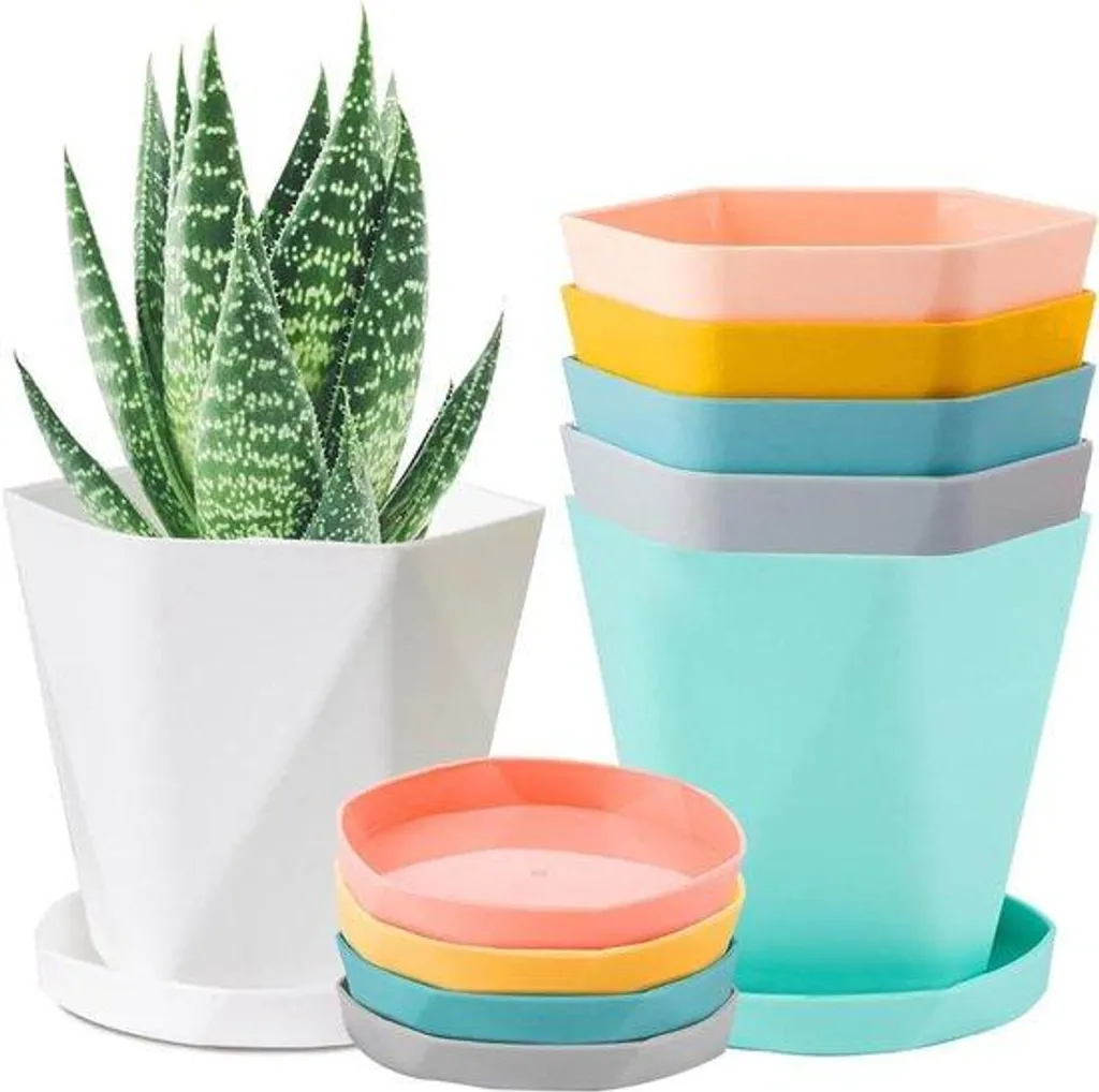 Pot de fleurs anti-pourriture des racines 13 cm avec soucoupe étanche