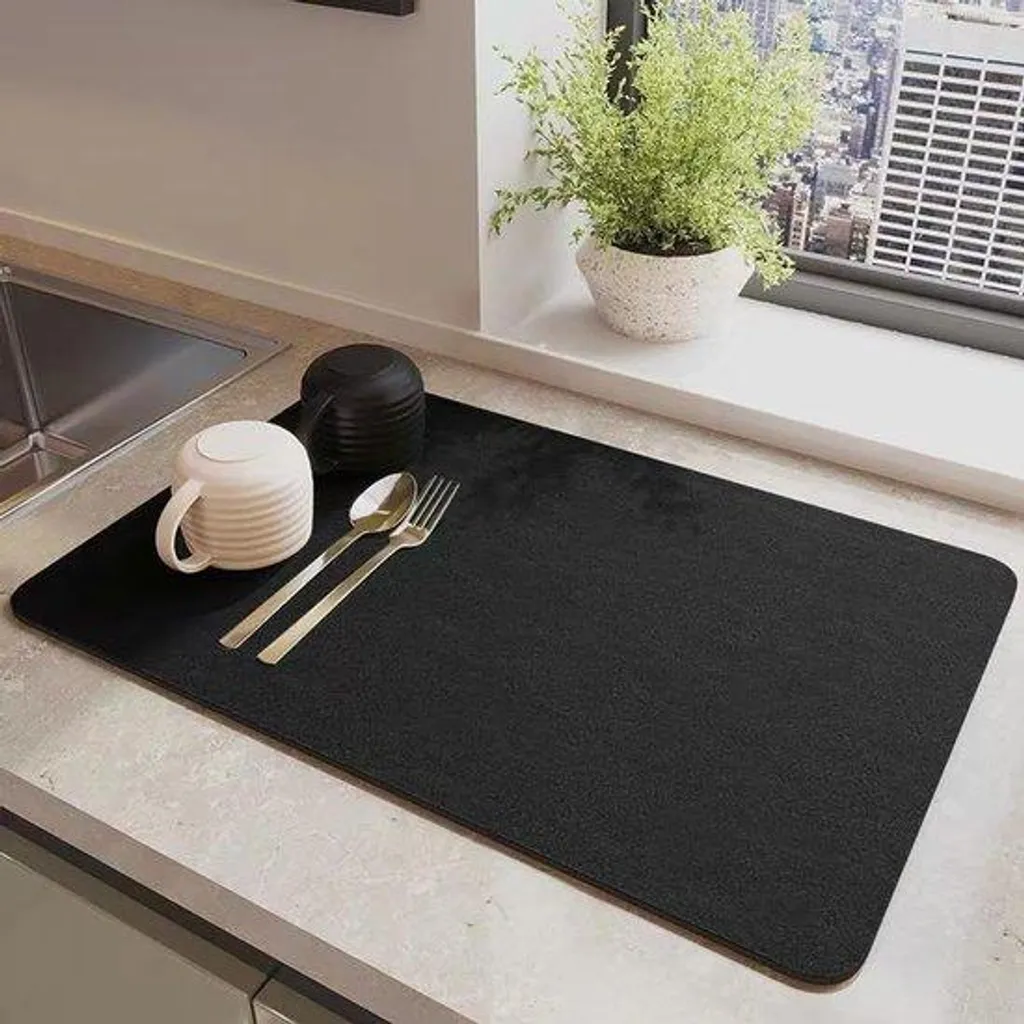 Tapis absorbant anti-tache pour machine à café : fini le plan humide