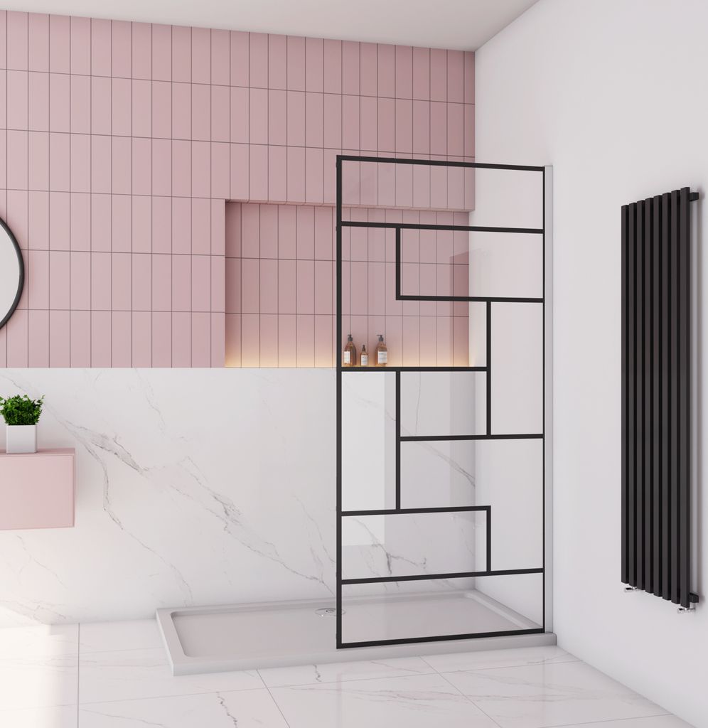 8mm Nano+ESG walk in Duschtrennwand Duschwand 90X200cm Ohne Stabilisator