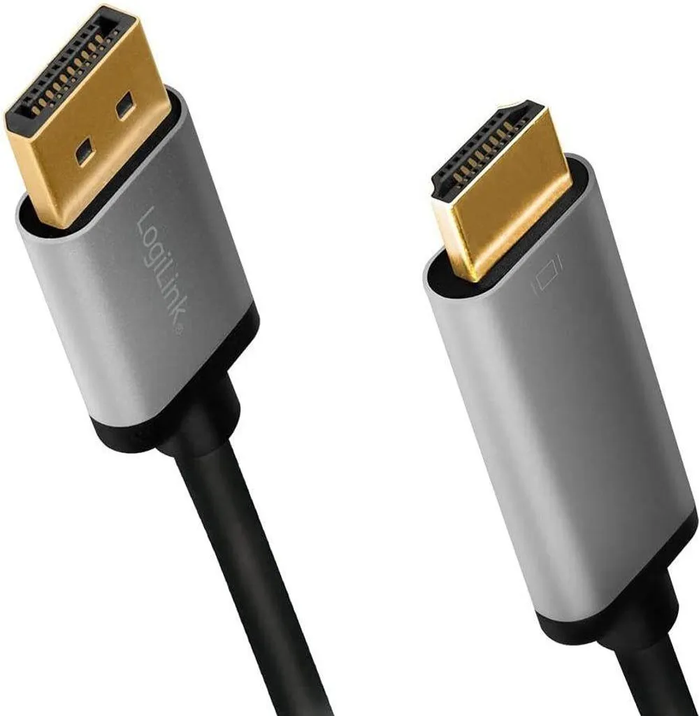Adaptateur vidéo DisplayPort vers HDMI 2m haute résolution LogiLink