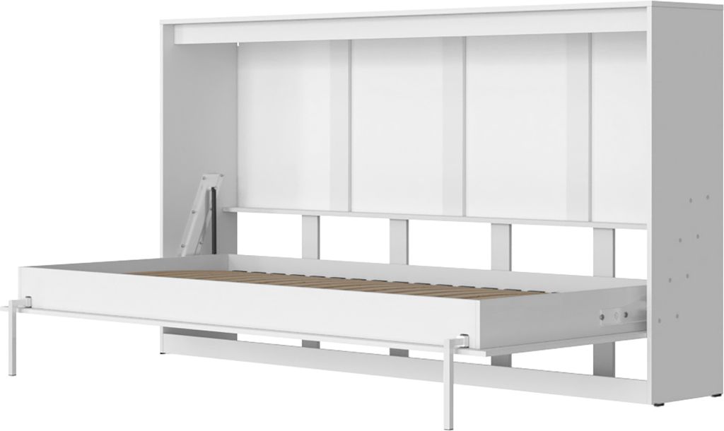 SMARTBett Schrankbett Classic 100x200cm Horizontal Weiss Produktbild 
