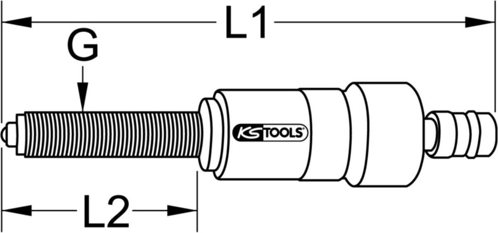 KS Tools Spindel-Hydraulik-Zylinder, 17 t