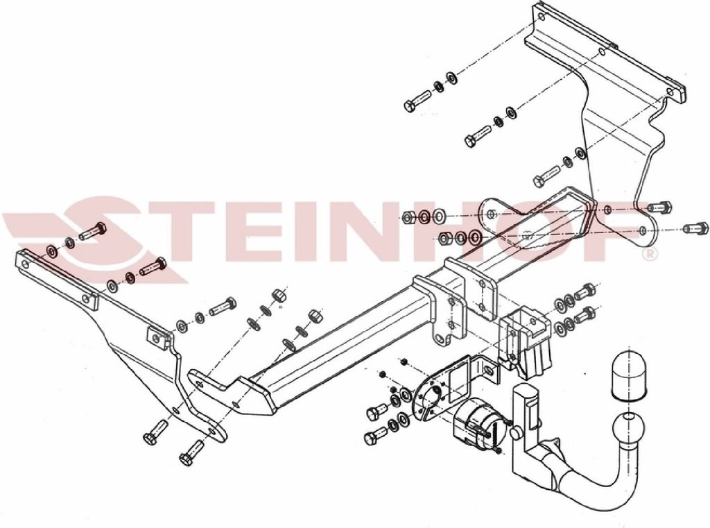 Z548190 Anhängerkupplung passend für TOYOTA Verso S 2010-2016 abnehmbar