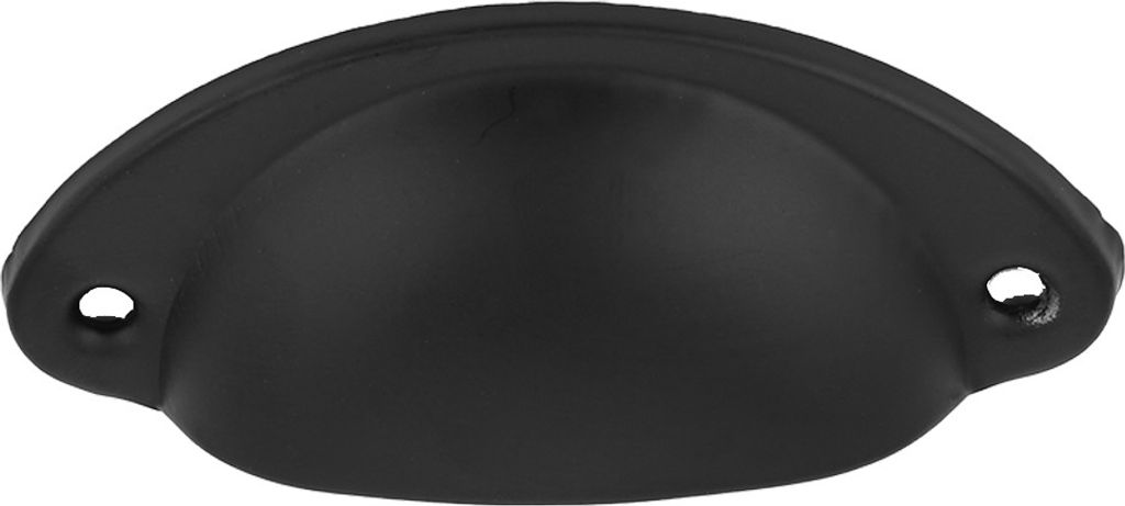 Metall Schublade Schrank Möbelknopf Antike Shell Pull Handle Handware Fitting (Schwarz)