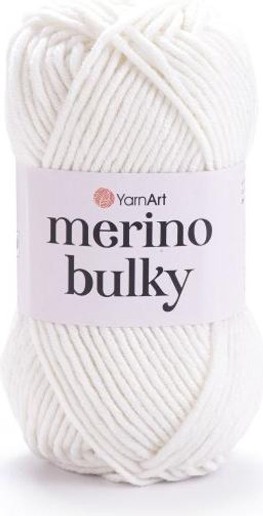 YarnArt Merino Bulky 501 Weiß – Weiche, dicke Wolle für Produktbild 