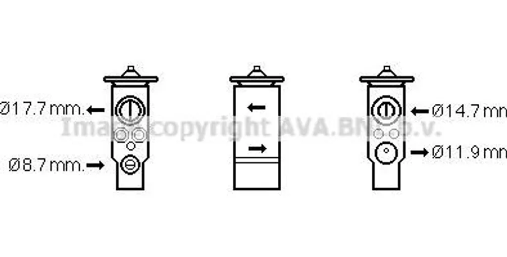 Soupape de détente climatisation pour VW California T4 et Seat Toledo