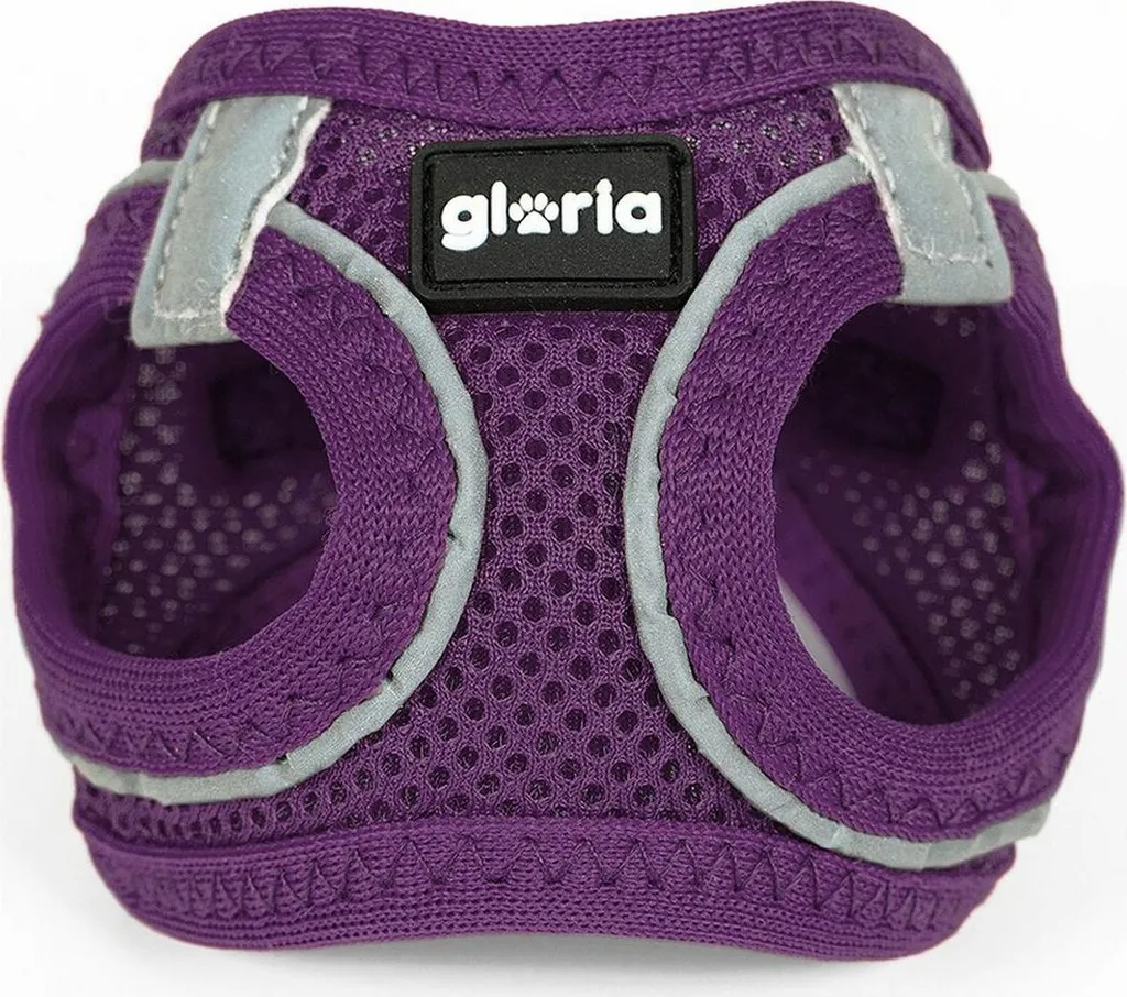 Pettorina Regolabile Gloria Trek Star Viola 18-20cm - Mesh Traspirante