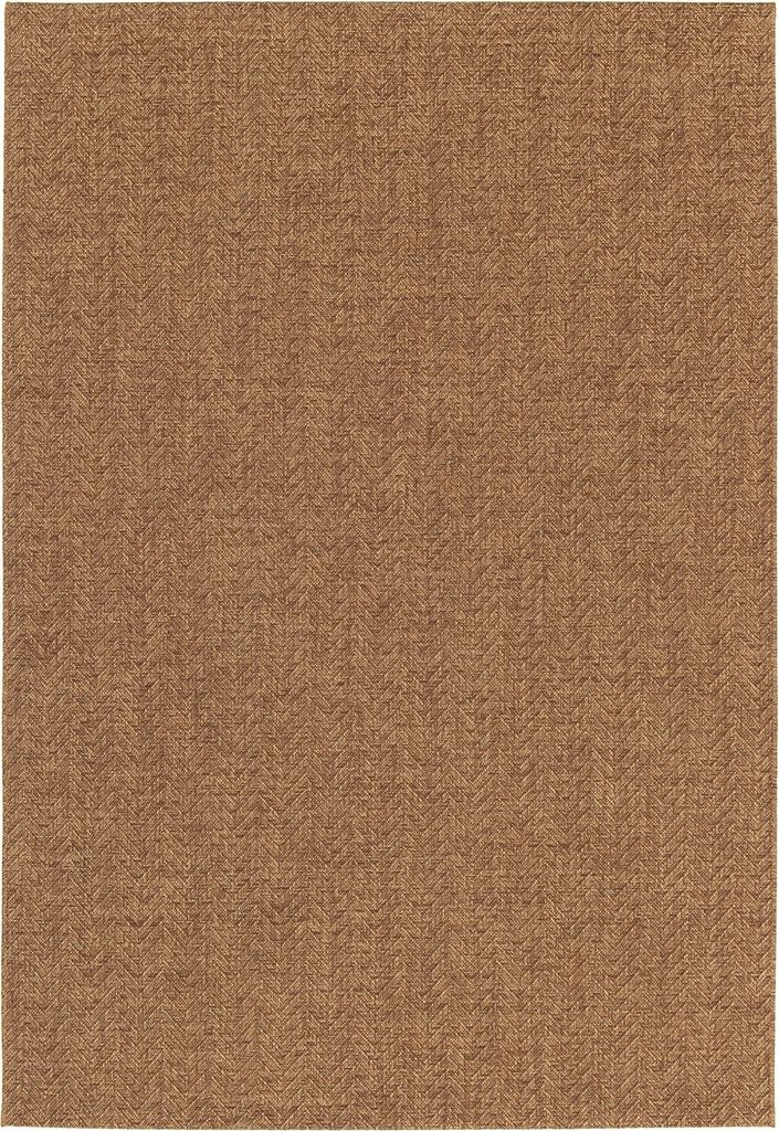 In- und Outdoorteppich - Braun - 120 x 170 cm - Zackenmuster