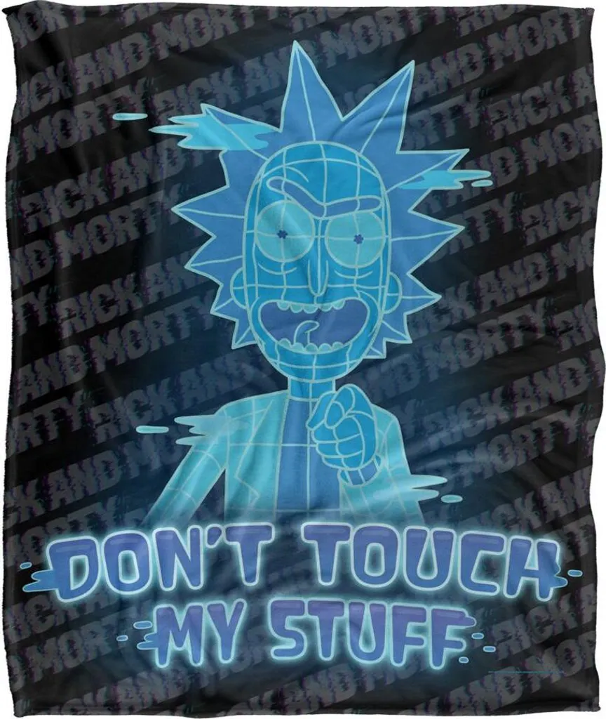 Couverture Multicolore Rick And Morty Don't Touch My Stuff TV18765 Doux