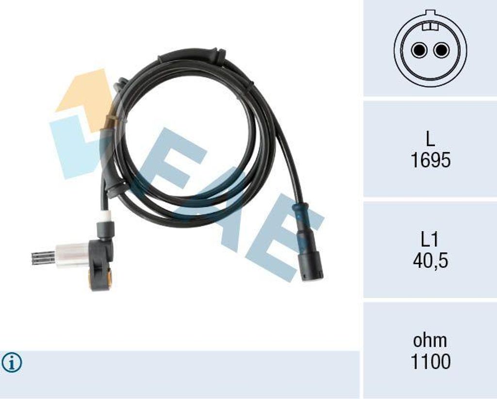FAE 78557 Raddrehzahlsensor OE 6000073528 kompatibel mit Clio, Thalia