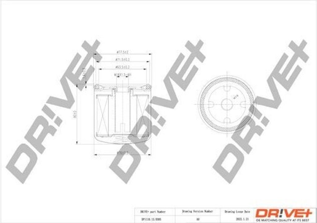 Dr!ve+ DP1110.13.0305 - OE 1502254 Kraftstofffilter für Spark (M300), Polo (6N)